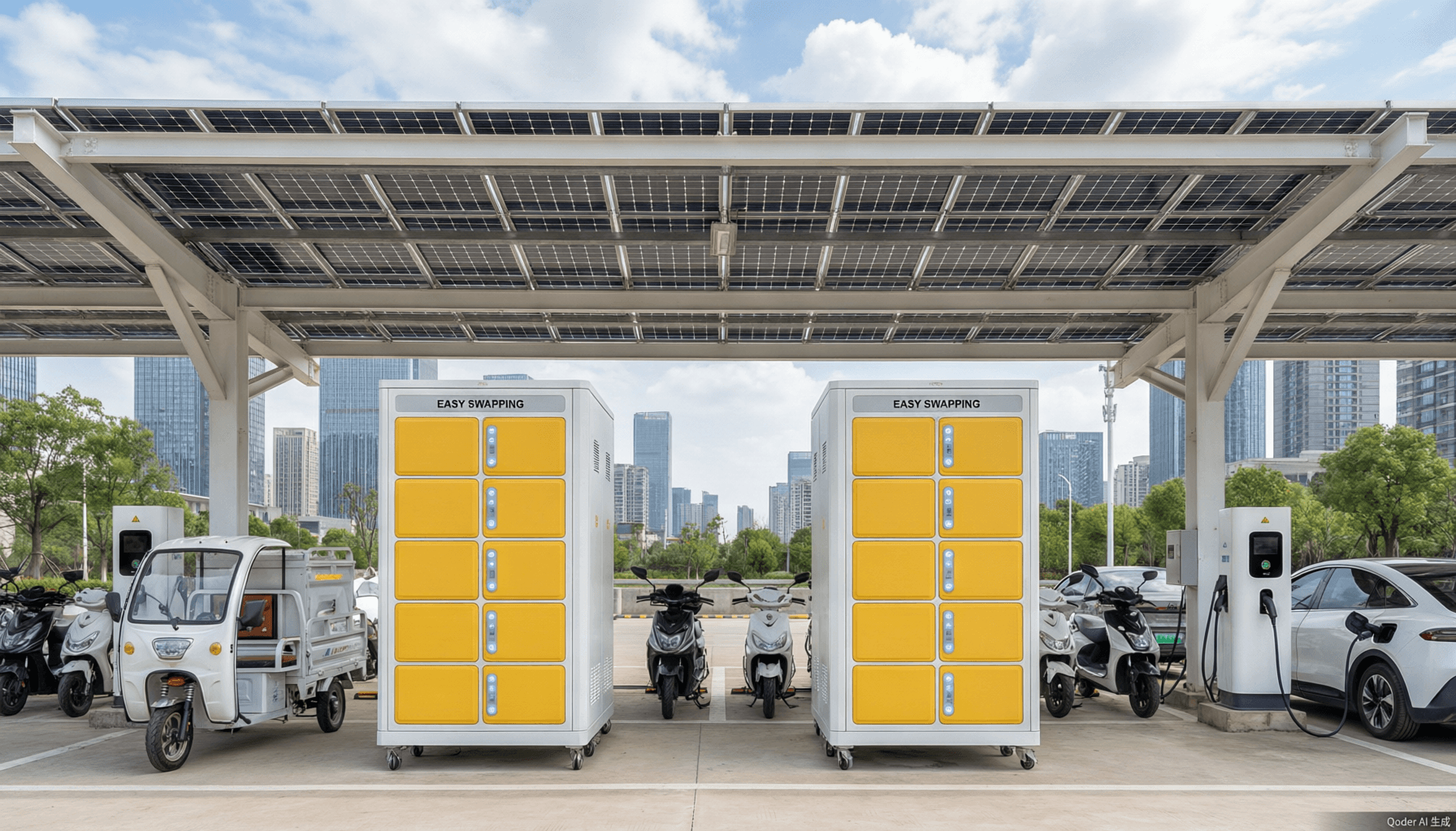 PV-ESS integrated charging and swapping solution